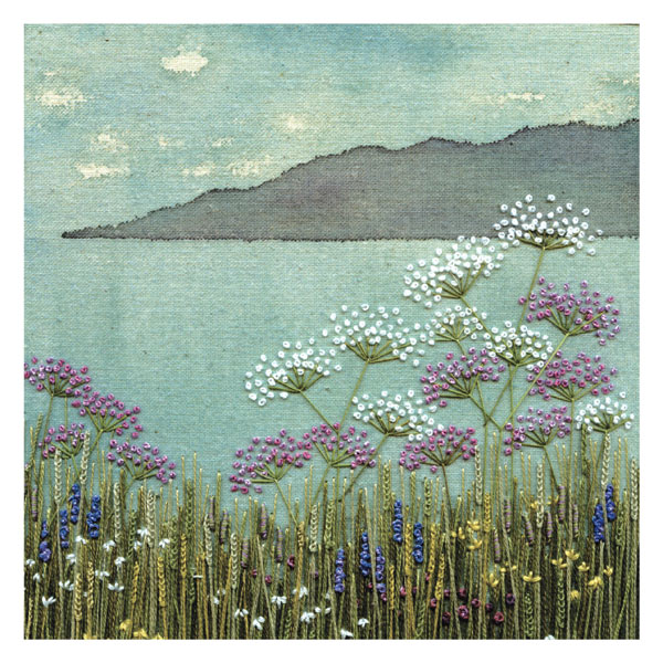 wild flowers on cliff top